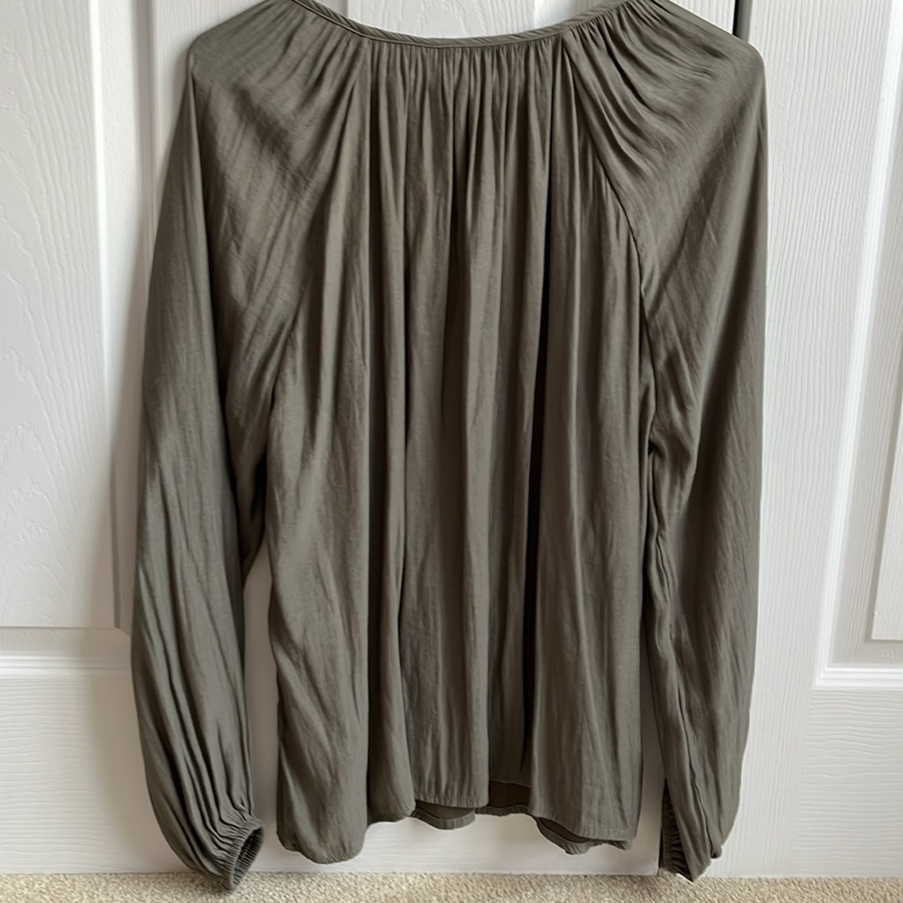Liverpool Olive Long Sleeve Blouse - Picture 3 of 5